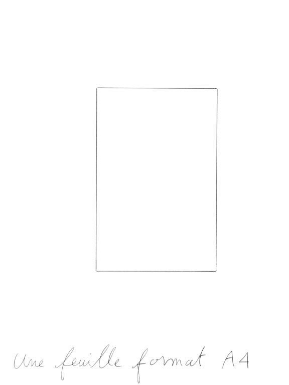 Claude Closky, ‘Une feuille format A4 [A sheet of paper size A4] (5)’, 1997, black ballpoint pen on paper, 40 x 30 cm.